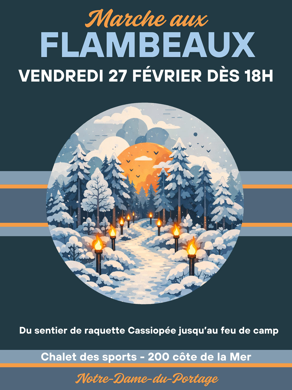 Affiche marche aux flambeaux